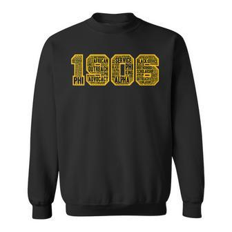 Mens Alpha African Fraternity Hand Sign 1906 Words Sweatshirt | Mazezy