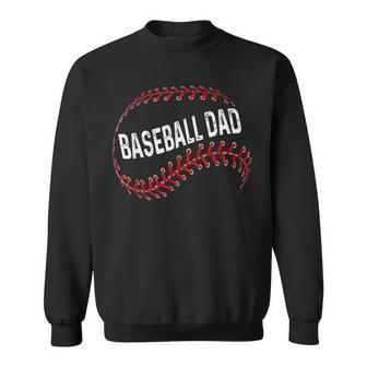 Mens Baseball Dad Fathers Day For Daddy Papa Father Men Women Sweatshirt Graphic Print Unisex - Thegiftio UK
