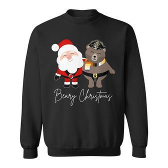 Mens Beary Christmas Gift | Mens Santa Gay Bear | Xmas Gay Bear Men Women Sweatshirt Graphic Print Unisex - Seseable