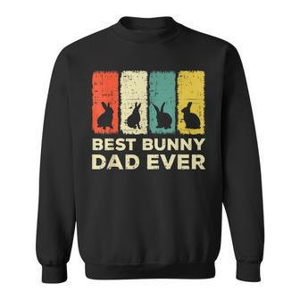 Mens Best Bunny Dad Ever Rabbit Dad Rabbit Bunny Sweatshirt - Seseable