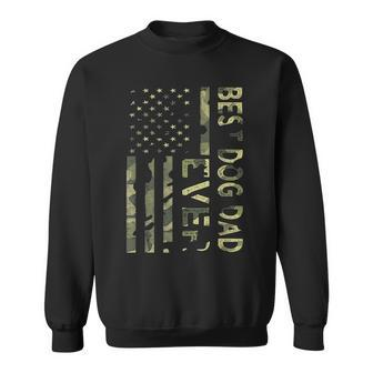 Mens Best Dog Dad Ever American Flag Camo Fathers Day Gift Sweatshirt - Seseable
