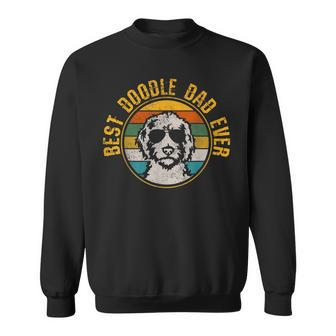 Mens Best Doodle Dad Ever - Vintage Dog Golden Doodle Gift Sweatshirt - Seseable