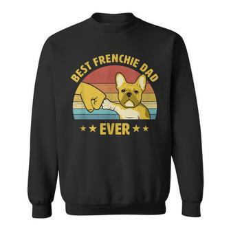 Mens Best Frenchie Dad Ever Vintage French Bulldog Puppy Lover V2 Sweatshirt - Seseable
