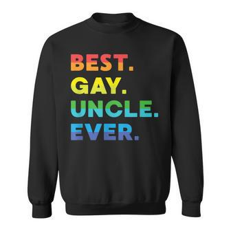 Mens Best Gay Uncle Ever Lgbtq Pride Month Family Member Design Men Women Sweatshirt Graphic Print Unisex - Seseable