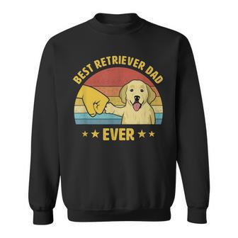 Mens Best Golden Retriever Dad Ever Vintage Puppy Lover Design Sweatshirt - Seseable