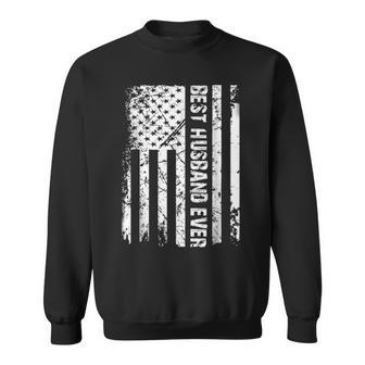 Mens Best Husband Ever American Flag T Father Day Gift Sweatshirt - Seseable