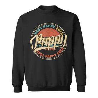 Mens Best Pappy Ever Vintage Retro Funny Gifts Dad Papa Grandpa Sweatshirt - Seseable