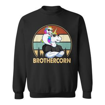 Mens Brothercorn Unicorn Father And Baby Fathers Day Brother Gift Sweatshirt | Mazezy