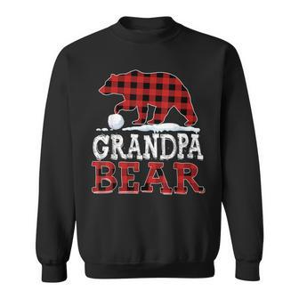 Mens Buffalo Plaid Red Xmas Christmas Grandpa Bear Pajama Family Men Women Sweatshirt Graphic Print Unisex - Seseable
