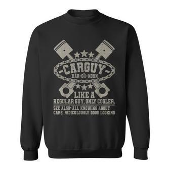 Mens Car Guy Definition Retro Dad Men Vintage Man Funny Mechanic Sweatshirt | Mazezy