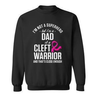 Mens Cleft Palate Lip Dad Hero Cleft Strong Awareness Men Women Sweatshirt Graphic Print Unisex - Thegiftio UK