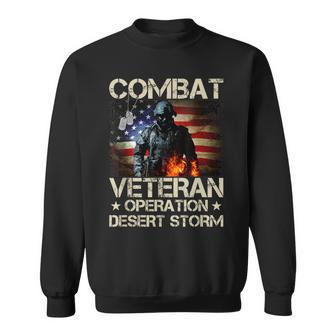 Mens Combat Veteran Operation Desert Storm Soldier Sweatshirt - Seseable
