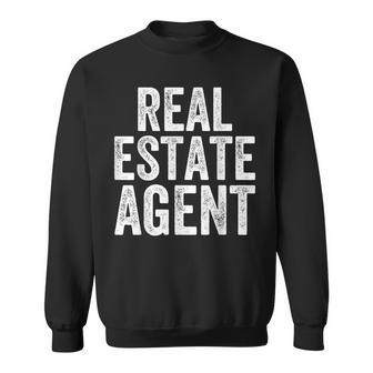 Mens Cool Real Estate Agent Gift Rent Broker Realtor Seller Men Women Sweatshirt Graphic Print Unisex - Thegiftio UK