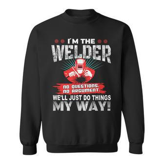Mens Cool Welder Tools Welding Men Women Sweatshirt Graphic Print Unisex - Seseable