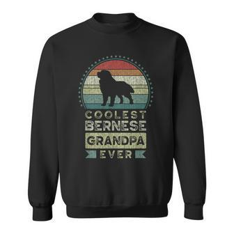 Mens Coolest Bernese Grandpa Ever Fathers Day Bernese Mountain Sweatshirt - Thegiftio UK
