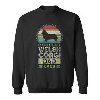 Mens Coolest Welsh Corgi Dad Ever Fathers Day Corgi Daddy Sweatshirt - Thegiftio UK