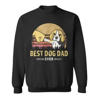 Mens Cute Best Beagle Dad Ever Retro Vintage Puppy Lover Design Sweatshirt - Seseable