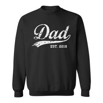 Mens Dad Est 2018 Vintage New Dad Sweatshirt - Seseable