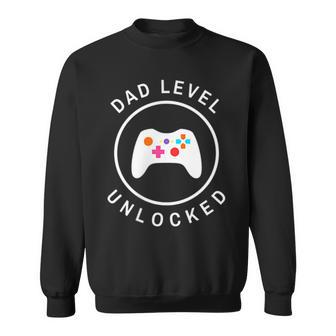 Mens Dad Level Unlocked New Dad Funny Gaming Dad Sweatshirt - Thegiftio