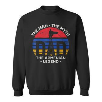 Mens Dad The Man The Myth The Armenian Legend Armenia Vintage Sweatshirt - Seseable