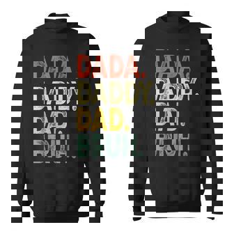 Mens Dada Daddy Dad Bruh Funny Fathers Day Dad Mens Vintage Sweatshirt - Thegiftio UK