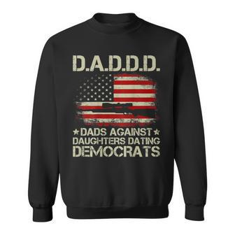 Mens Daddd Gun Dads Against Daughters Dating Democrats On Back Sweatshirt - Seseable
