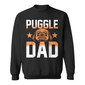 Mens Daddy Puggle Dad Dog Owner Dog Lover Pet Animal Puggle Sweatshirt | Mazezy