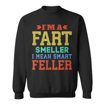 Mens Fathers Day Gift Fart Smeller I Mean Smart Papa Men Women Sweatshirt Graphic Print Unisex - Seseable