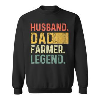 Mens Fathers Day Husband Dad Farmer Legend Funny Vintage Sweatshirt - Thegiftio UK