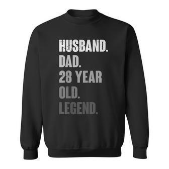 Mens Funny 28Th Birthday Decoration Gift Husband Vintage Dad 1995 Sweatshirt - Seseable
