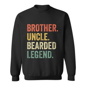 Mens Funny Bearded Gift Brother Uncle Beard Legend Vintage Retro Gift Sweatshirt - Monsterry DE