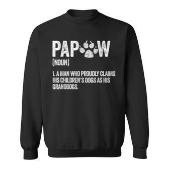 Mens Funny Best Dog Grandpa Ever Papaw Apparel Retro Grand Paw Sweatshirt - Seseable