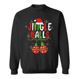 Mens Funny Christmas Matching Couples Jingle Balls Tinsel Tits Men Women Sweatshirt Graphic Print Unisex - Thegiftio UK