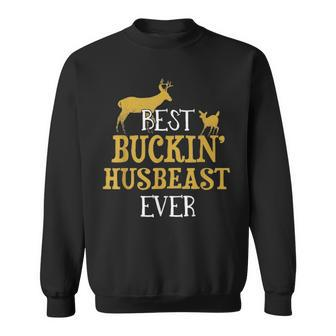 Mens Funny Husbeast Fathers Day Gift For Dad Or Grandpa Hunter Sweatshirt - Seseable