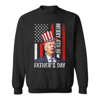 Mens Funny Joe Biden Merry 4Th Of Fathers Day 4Th Of July Us Flag Sweatshirt - Thegiftio UK