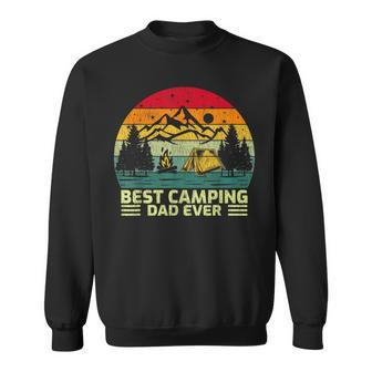 Mens Funny Vintage Best Camping Dad Ever Fathers Day Sweatshirt - Seseable
