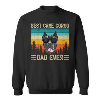 Mens Funny Vintage Retro Best Cane Corso Dad Ever Fathers Day Sweatshirt - Seseable
