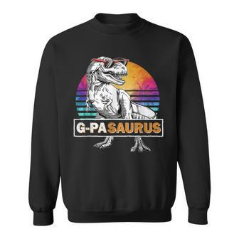 Mens G-Pasaurus T Rex Dinosaur Retro G-Pa Saurus Family Sweatshirt - Seseable
