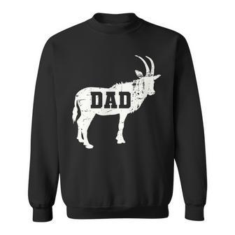 Mens Goat Dad All Time Greatest Vintage Sweatshirt - Seseable