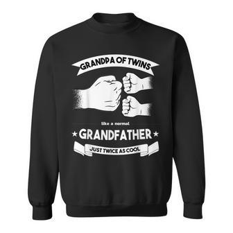 Mens Grandpa Of Twins Baby Announcement Party Twin Grandfather Sweatshirt | Mazezy