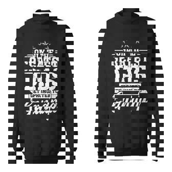 Mens Greatest Dads Get Promoted To Grandpa Fathers Day Sweatshirt - Thegiftio