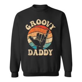 Mens Groovy Daddy 70S Aesthetic Nostalgia 1970S Retro Groovy Dad Sweatshirt | Seseable UK