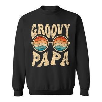 Mens Groovy Papa 70S Aesthetic Nostalgia 1970S Retro Groovy Dad Sweatshirt | Seseable UK