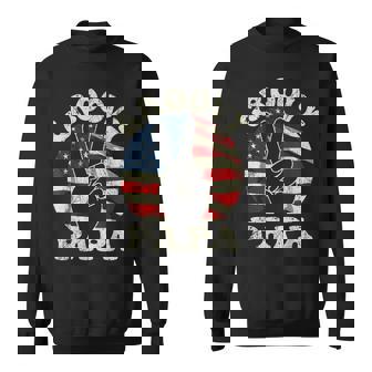 Mens Groovy Papa 70S Aesthetic Usa Flag Groovy Dad Sweatshirt | Seseable UK