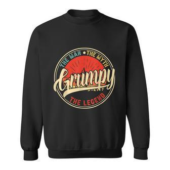 Mens Grumpy The Man The Myth The Legend Funny Fathers Day Sweatshirt - Monsterry UK