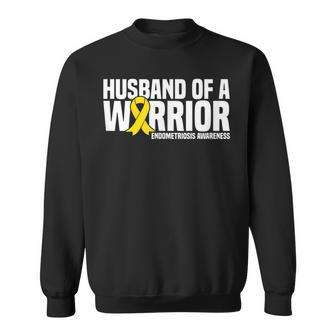 Mens Husband Of A Warrior Endometriosis Awareness Sweatshirt | Mazezy