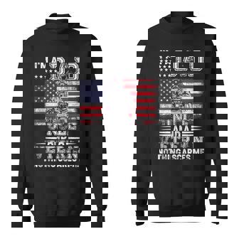 Mens I Am A Dad An Uncle And A Veteran Usa Flag Fathers Day Sweatshirt - Thegiftio UK