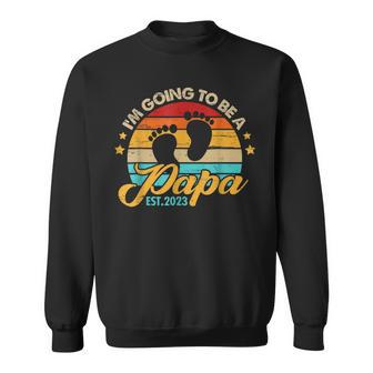 Mens Im Going To Be A Papa 2023 Fathers Day First Time Dad Sweatshirt - Thegiftio UK