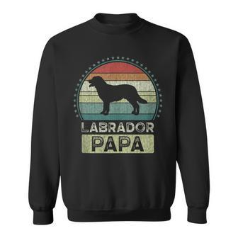Mens Labrador Papa Fathers Day Dad Grandpa Labrador Retriever Sweatshirt - Thegiftio UK