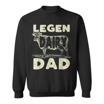 Mens Legen Dairy Dad Cow Farmer Fathers Day For Men Sweatshirt - Seseable